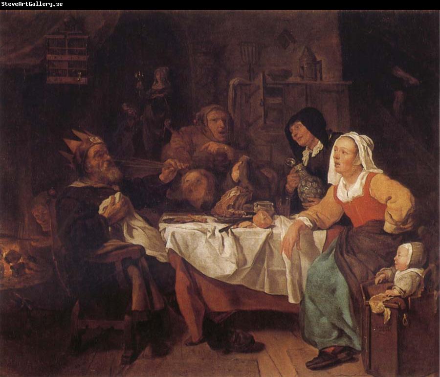 Gabriel Metsu The King Drinks